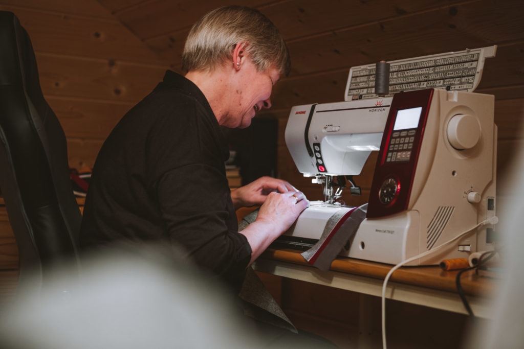 Torill Kaino is one of many craftsmen able to earn a living by sewing the gákti